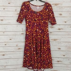 Lularoe Nicole Dress Size Large Triangle